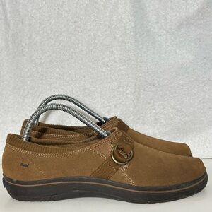 Keds Womens Brown Spring Step Leather w/Buckle Accent SlipOn Casual Shoes SZ 9.5